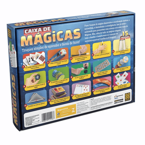 Kit Caixa de Mágicas 15 Truques - Grow SDI - Kidverte